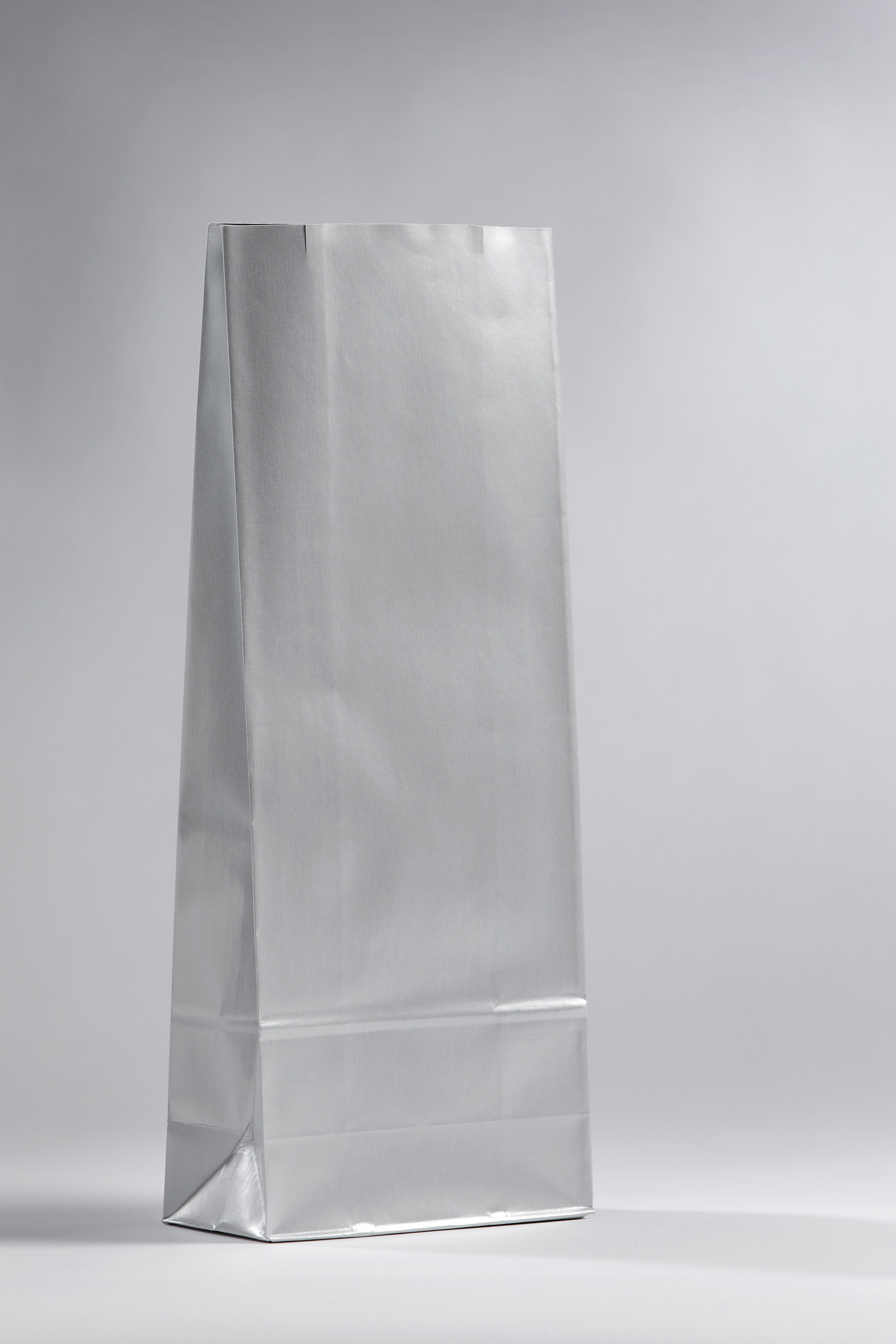 Silver coloured paper bags
