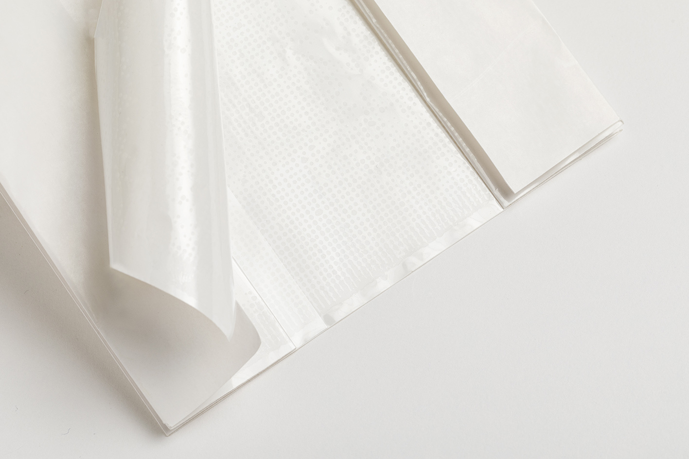 Glossy White paper bags with OPP - Image 3